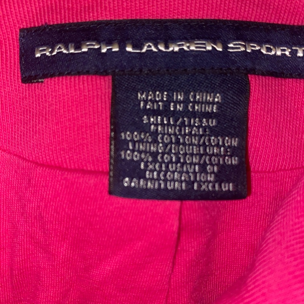 SOLD! Ralph Lauren Sport Jersey Pink Crown Crest Blazer Size 10 - Picture 7 of 9